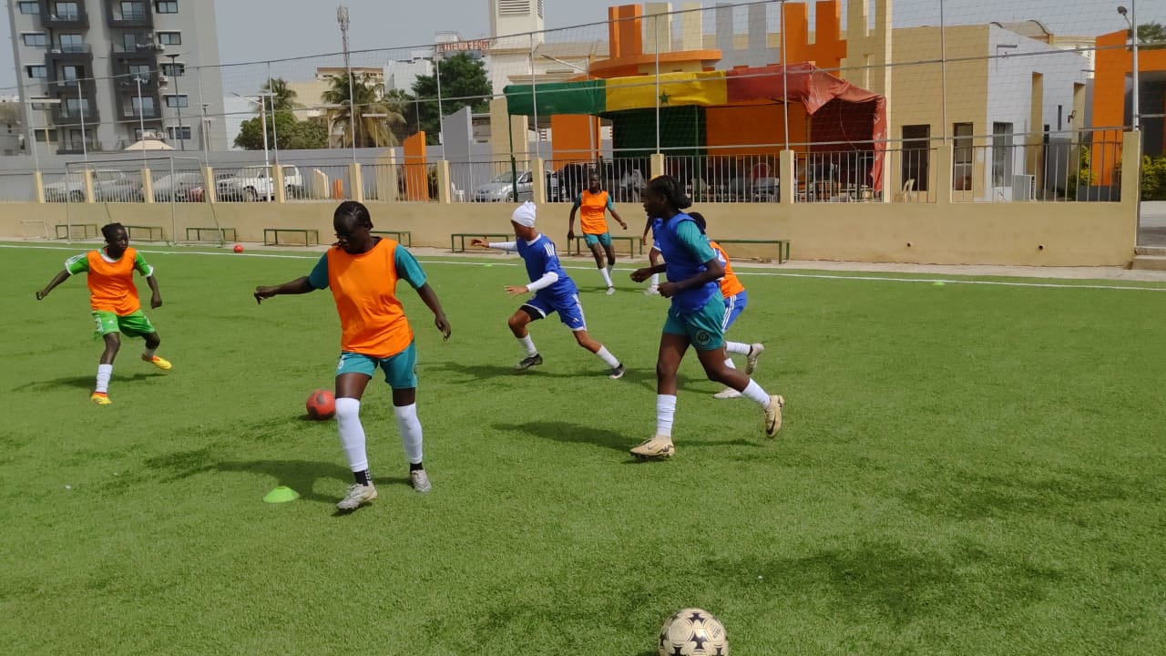 Joueuses à l'entraînement